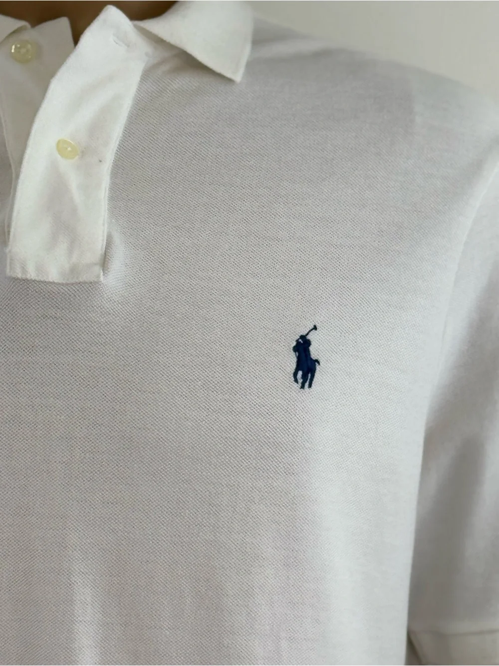 Ralph Lauren Polo White Classic Fit, Men’s Short Sleeve Shirt, Size Medium